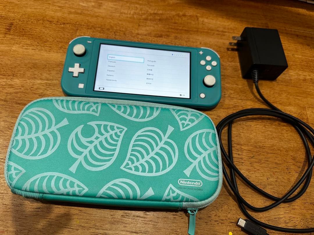Nintendo Switch Lite ターコイズ 専用ケース　充電器つき