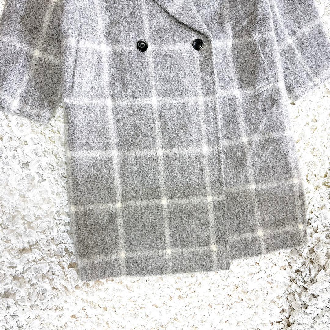 【極美品】23区 MANTECO シャギーチェック コート チェスターコート
