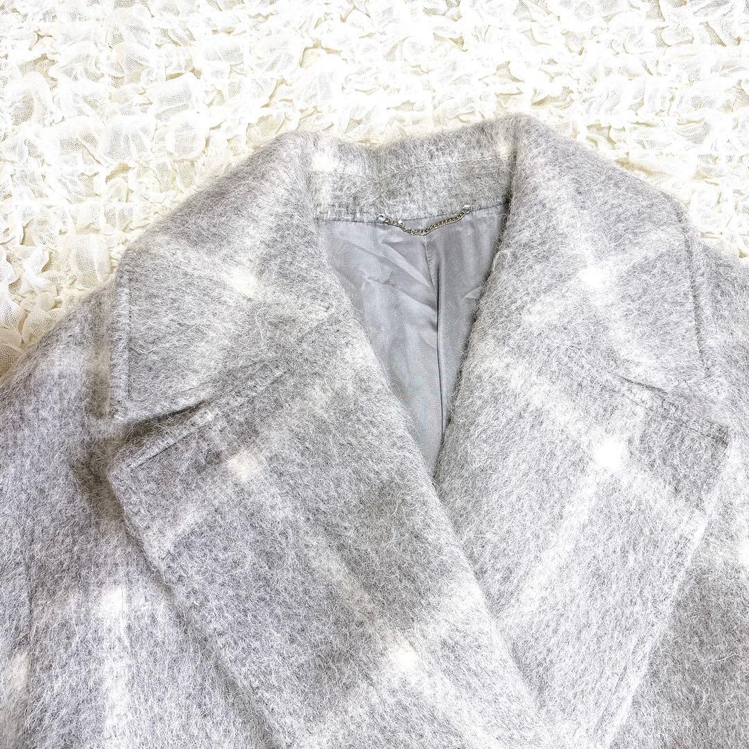 【極美品】23区 MANTECO シャギーチェック コート チェスターコート