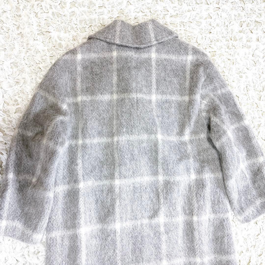 【極美品】23区 MANTECO シャギーチェック コート チェスターコート