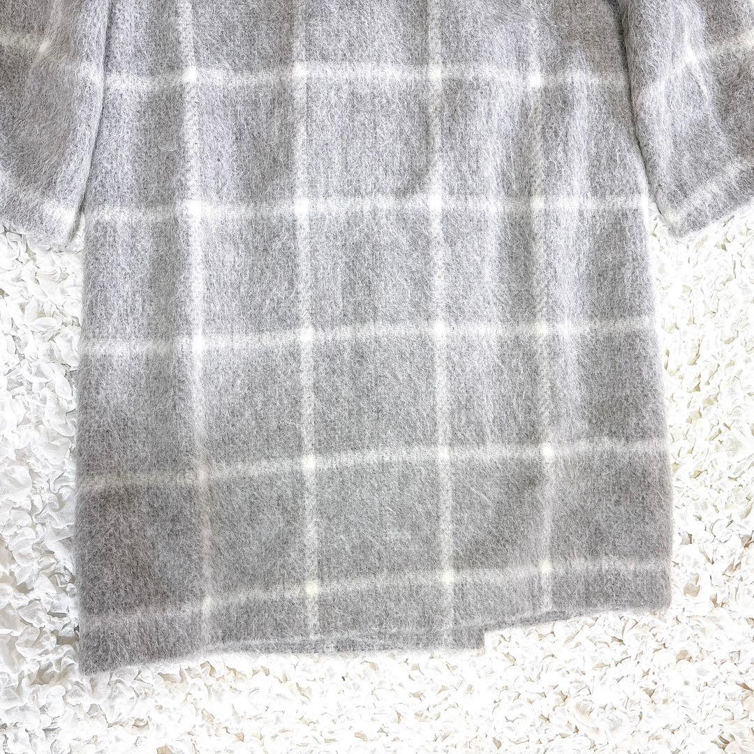 【極美品】23区 MANTECO シャギーチェック コート チェスターコート