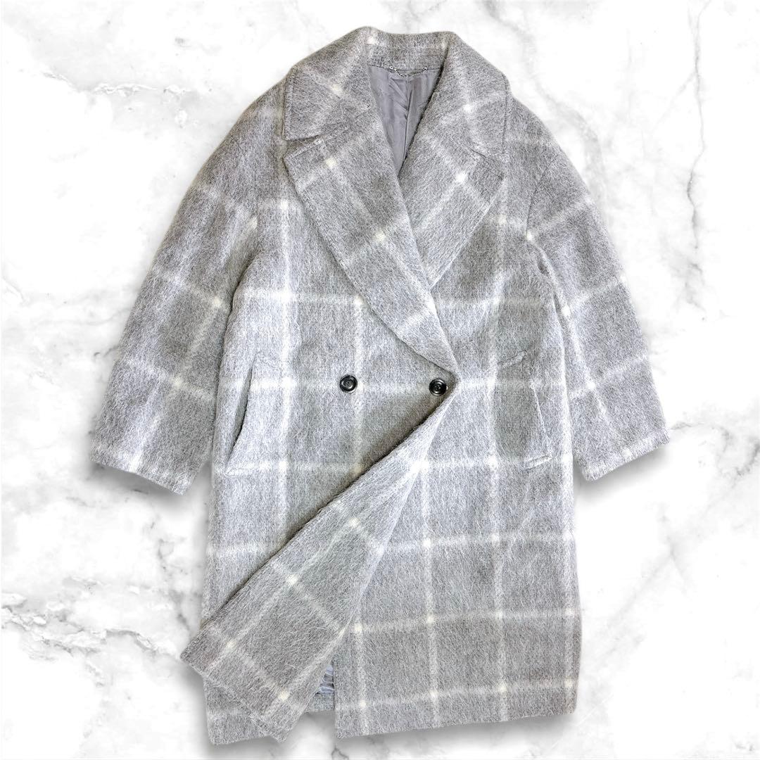 【極美品】23区 MANTECO シャギーチェック コート チェスターコート