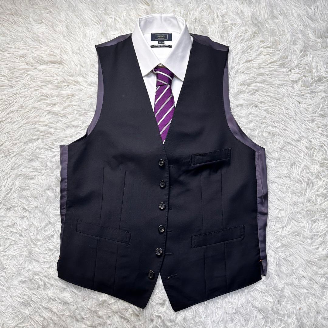 希少 極美品 ポールスミス 薔薇柄 花柄 ゼニア 3ピース セットアップ黒 MX