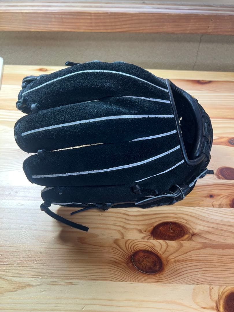ミズノプロ（直営店限定）　軟式用　美品　ヌバック仕様　黒　ブラック　限定品