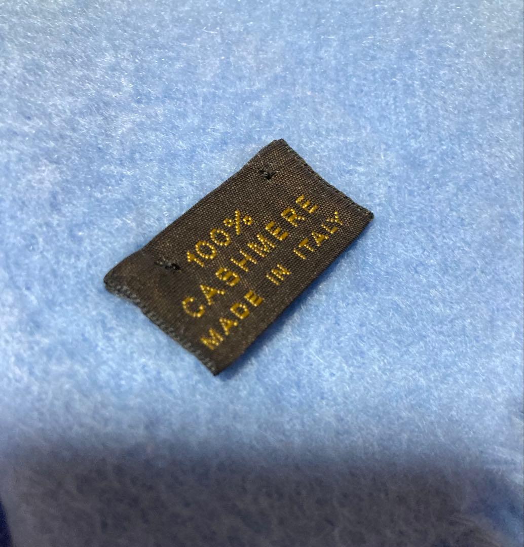 【ルン 】ロロピアーナ100%カシミヤ マフラー ブルー系