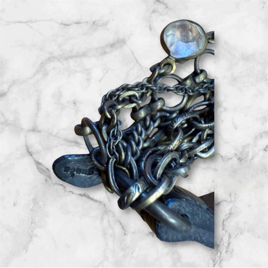 D*K様 gunda 多層チェーンレザーブレスレット