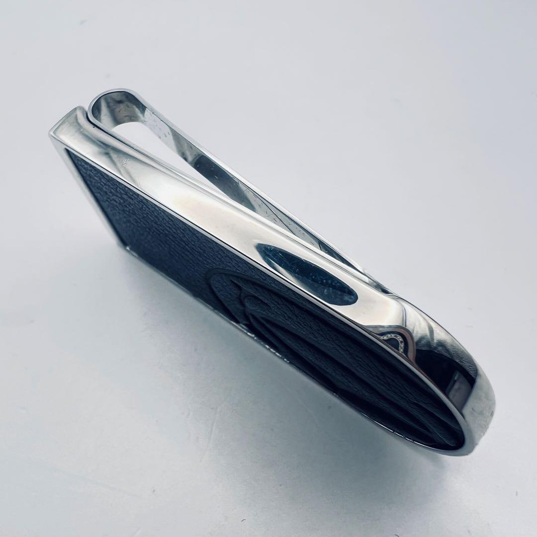 美品　カルティエ　レザー＆メタル　マネークリップ
