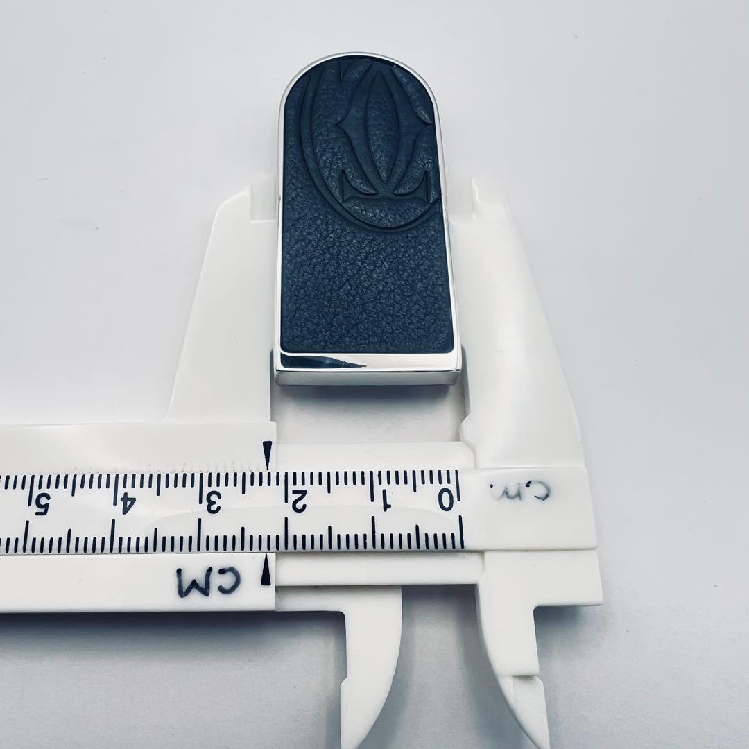 美品　カルティエ　レザー＆メタル　マネークリップ