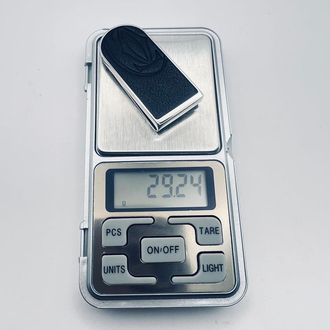 美品　カルティエ　レザー＆メタル　マネークリップ