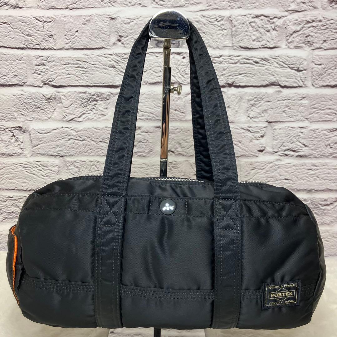 未使用級 ポーター タンカー ドラム ダッフル ミニボストンバッグ Sサイズ 黒