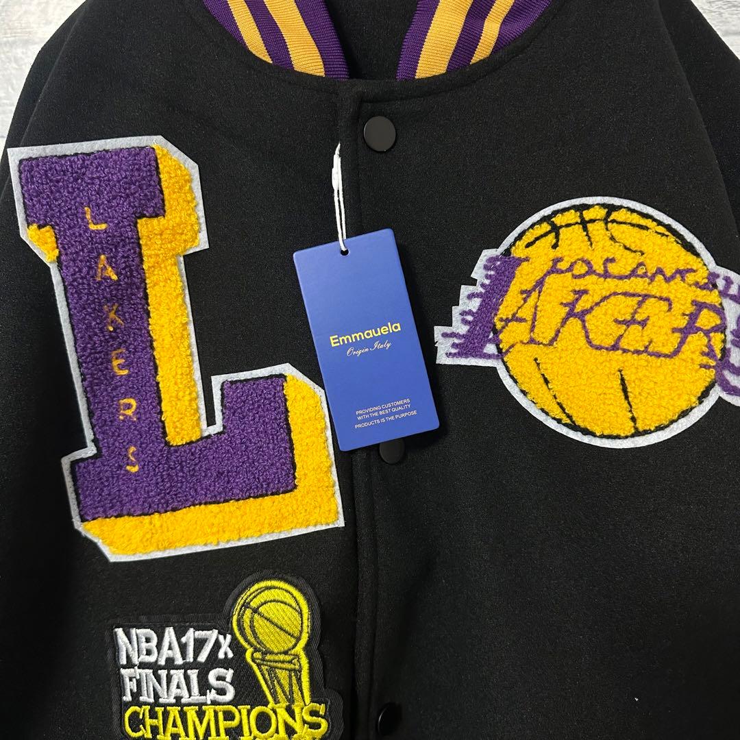 【未使用】希少 LAKERS レイカーズ スタジャン サガラ ロゴ L相当
