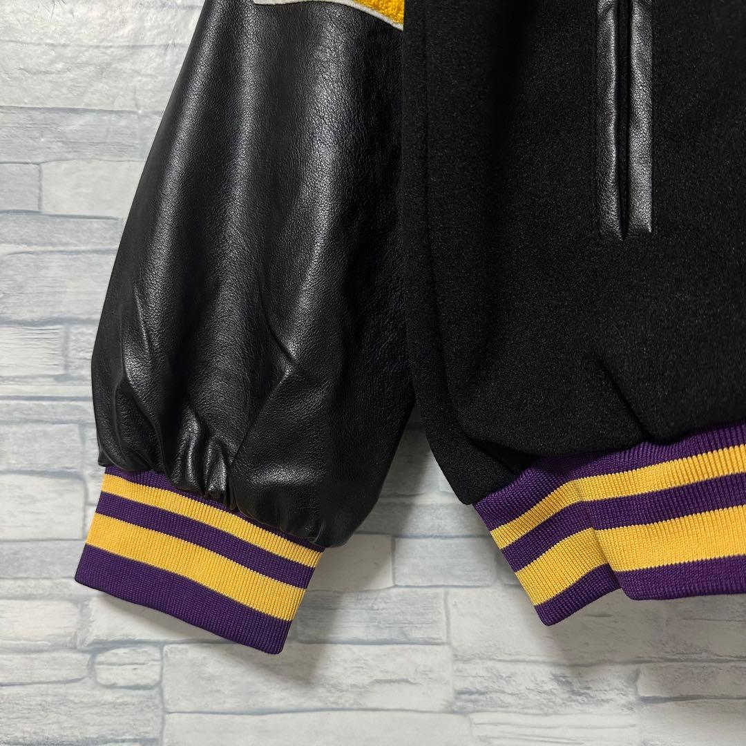 【未使用】希少 LAKERS レイカーズ スタジャン サガラ ロゴ L相当