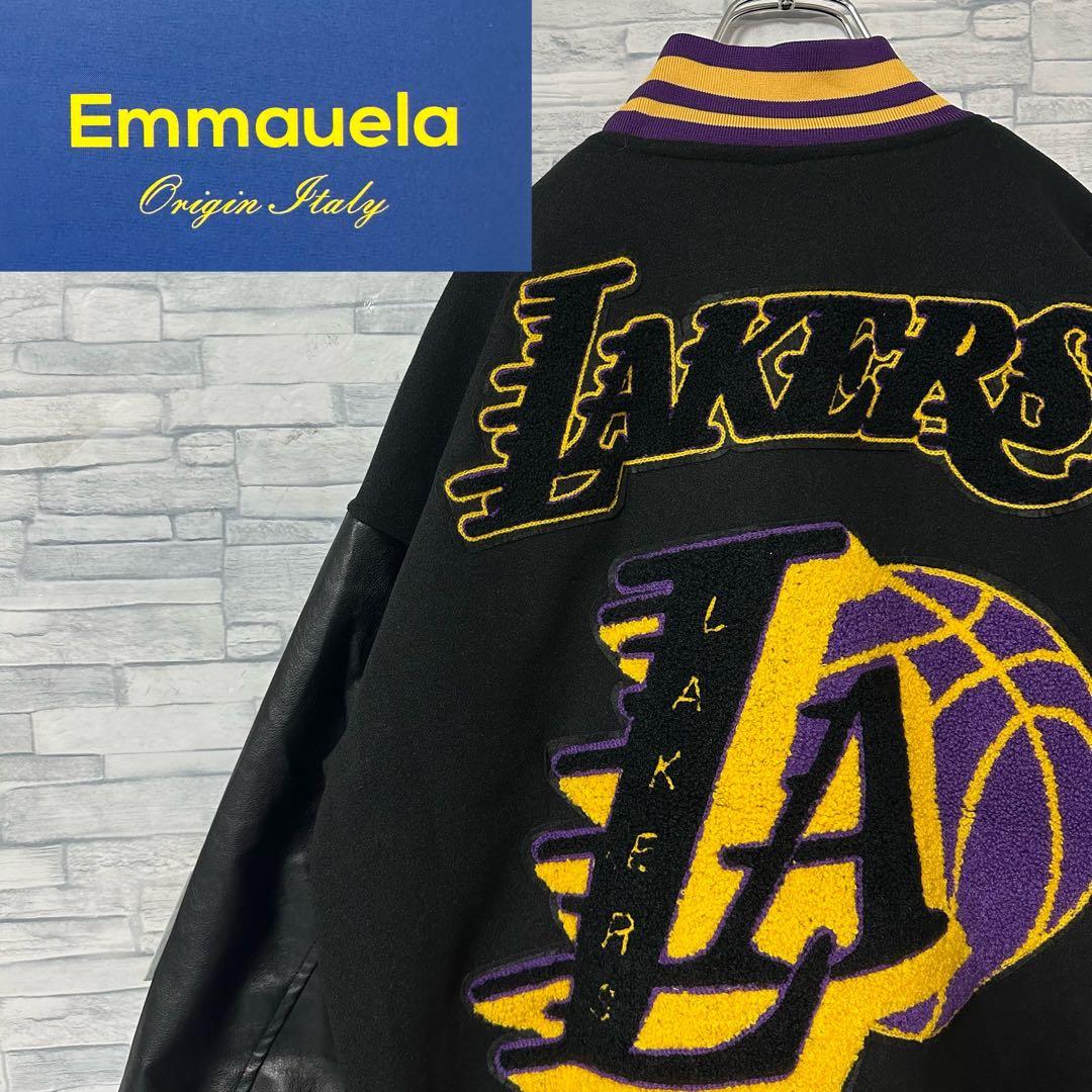 【未使用】希少 LAKERS レイカーズ スタジャン サガラ ロゴ L相当