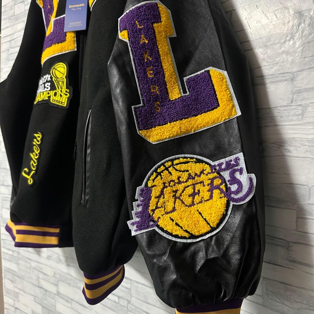 【未使用】希少 LAKERS レイカーズ スタジャン サガラ ロゴ L相当