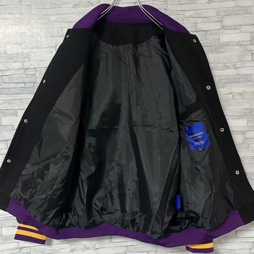 【未使用】希少 LAKERS レイカーズ スタジャン サガラ ロゴ L相当