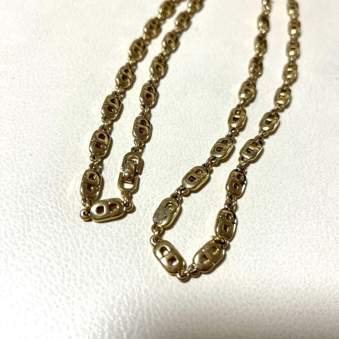 Christian Dior ディオール ネックレス CDチェーン ゴールド