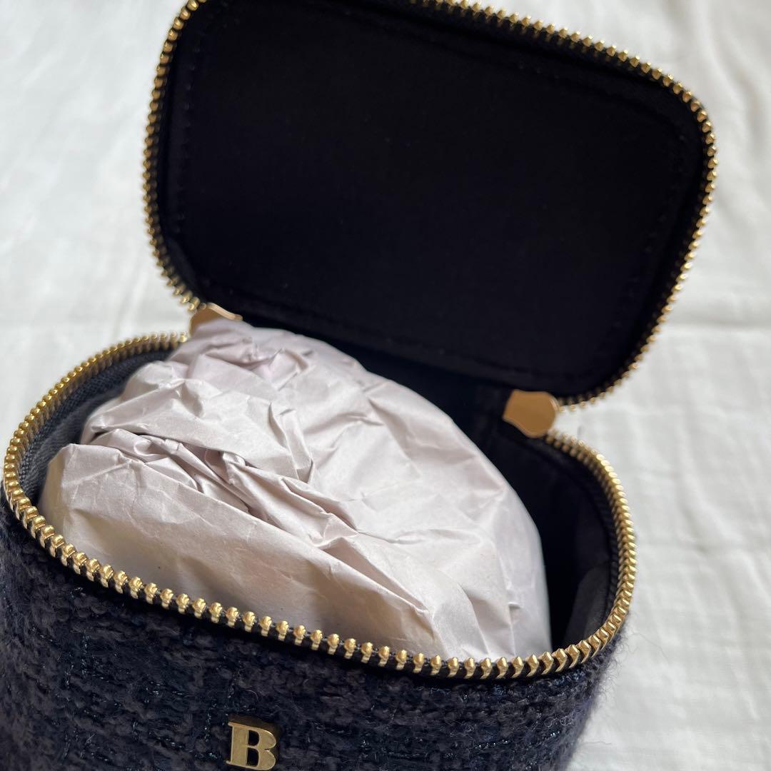 Bibiy　ELISEバニティバッグ　ネイビー　ツイード