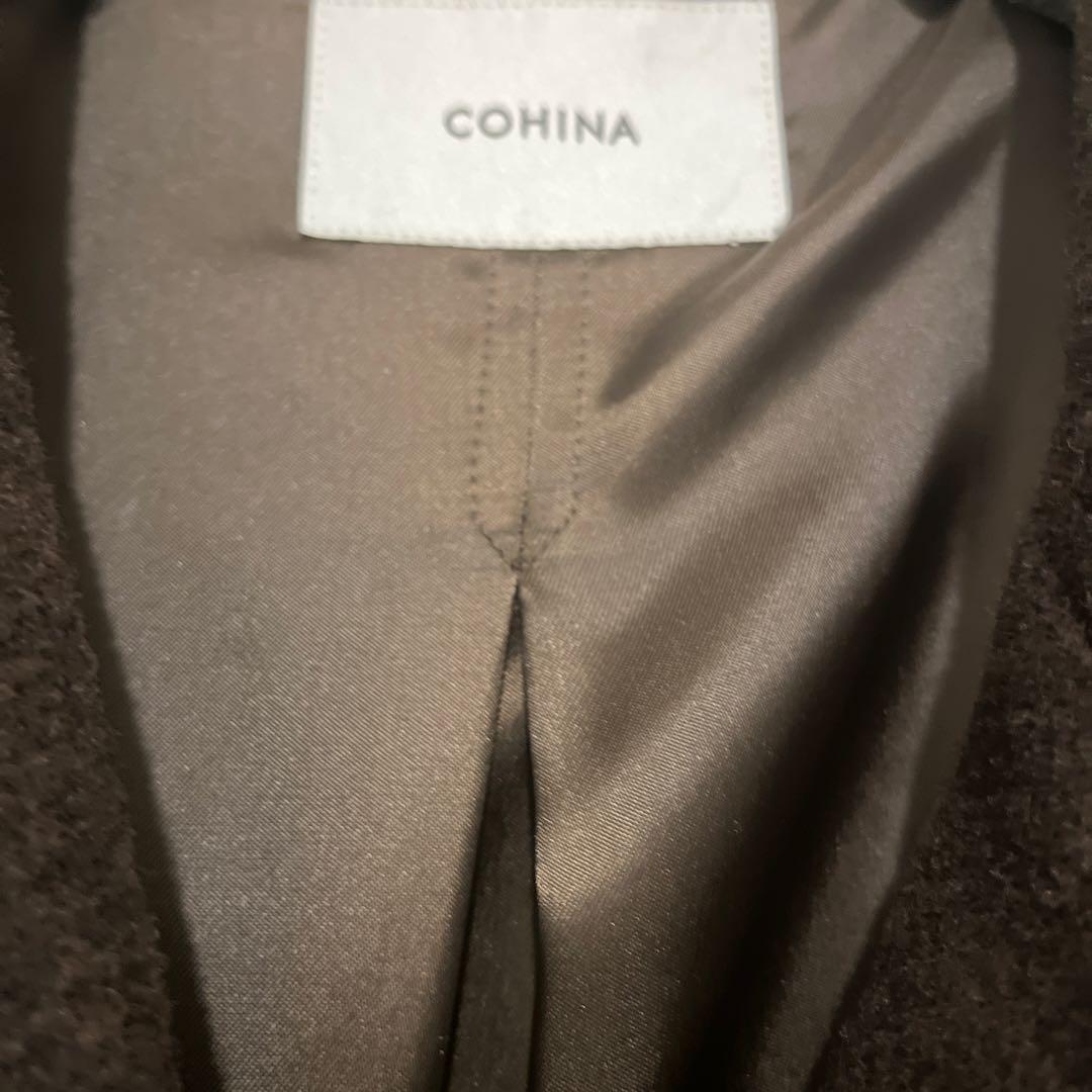 cohina セミダブルバックフレアウールコートregular ブラウン