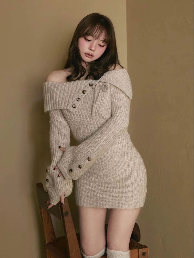 ワンピース andmary Amari ribbon mini dress