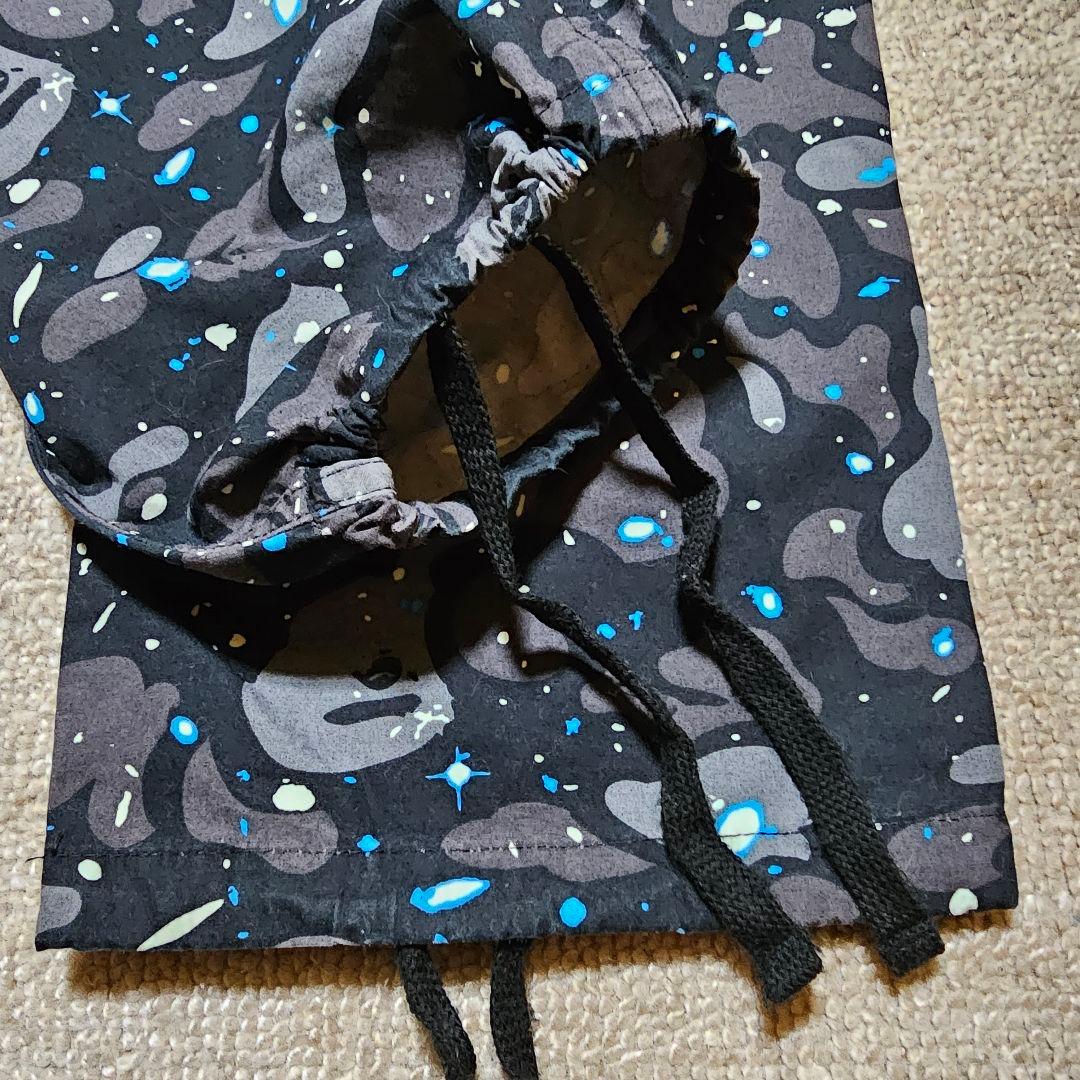 A BATHING APE エイプ 迷彩柄カーゴパンツ ブラック Lサイズ