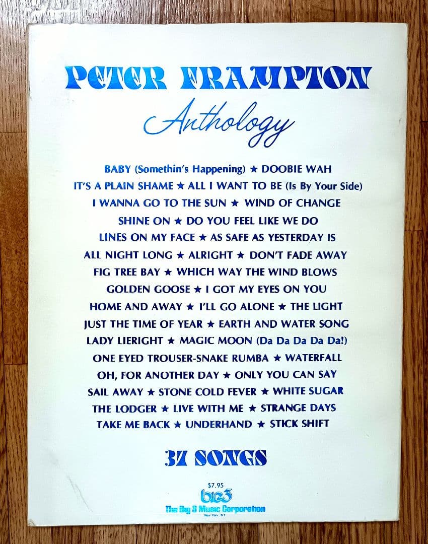 スコア Peter Frampton Anthology ピーター・フランプトン