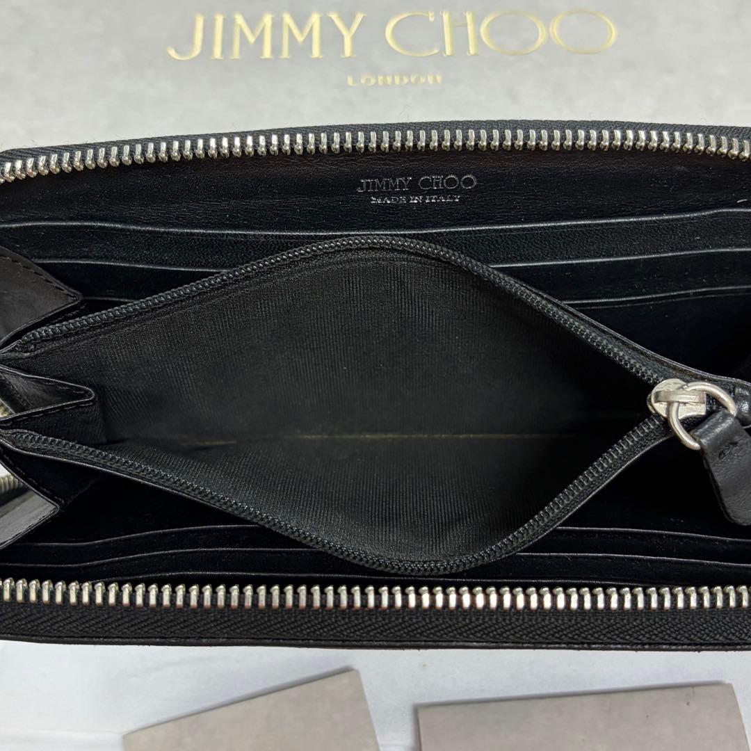 新品同様‼️ ジミーチュウ　財布　長財布　スター　スタッズ　ラウンドファスナー