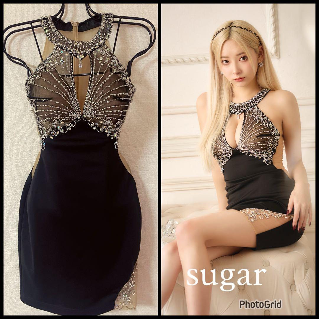 定価3.5万今期新作ANGEL Rホルダーネック超高級キャバドレス黒S