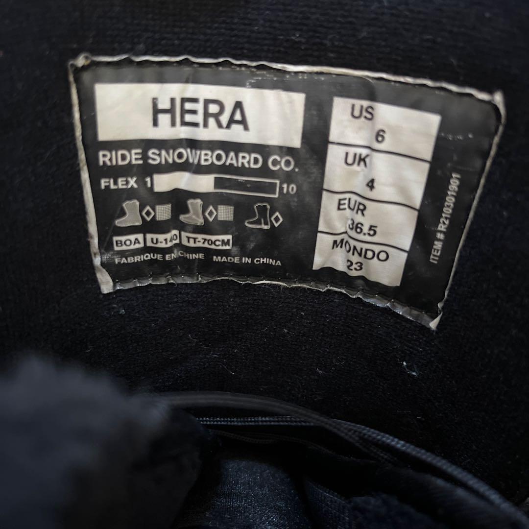 2022型　スノーボードブーツ RIDE HERA 23 黒