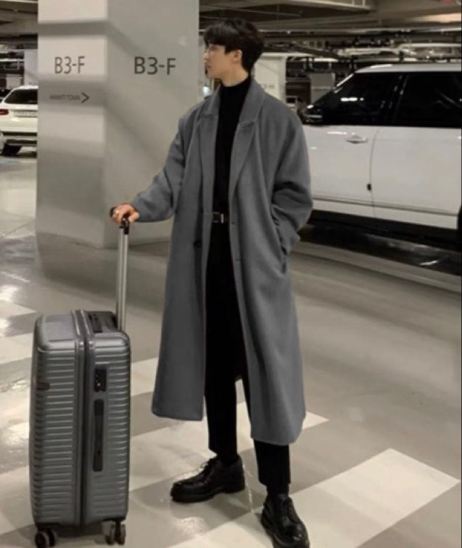 【美品】NOWLE/ウエストコード付き ロング丈 チェスターコート