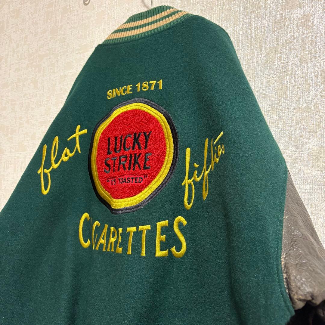 非売品　古着　ラッキーストライク　スタジャン 125th レザー