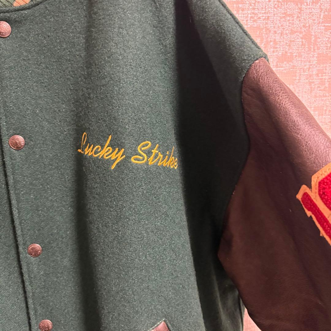 非売品　古着　ラッキーストライク　スタジャン 125th レザー