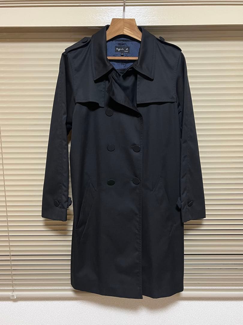 アニエス・ベー　ブラック トレンチコート