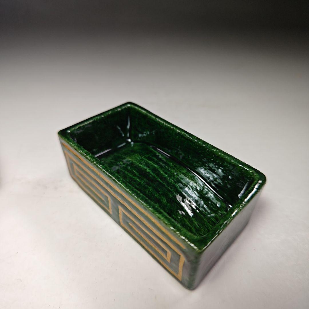 イ450 煙草入『吉村楽入　江南　合作』『青楽巻煙草入　堀内宗完（兼中斎）極箱』