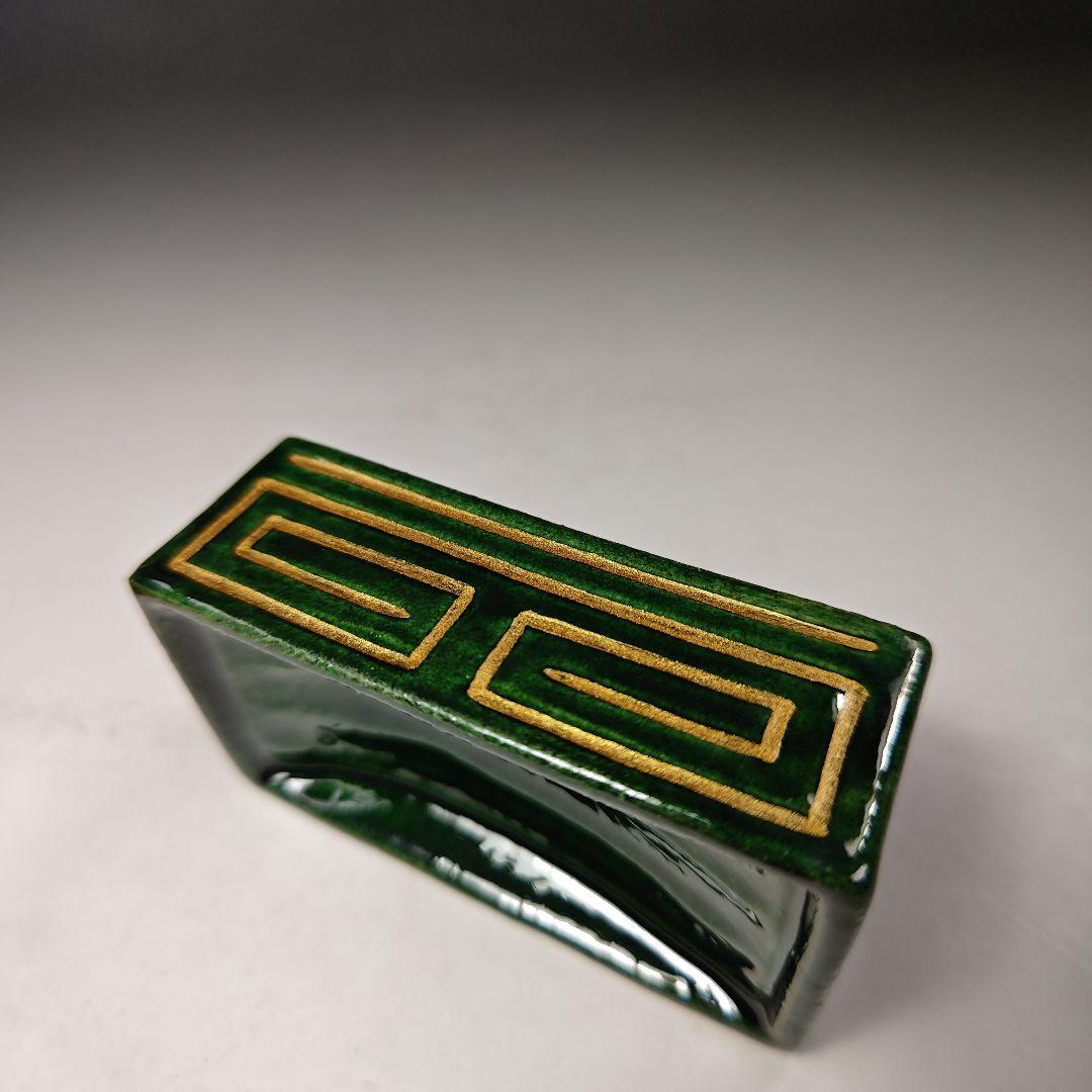 イ450 煙草入『吉村楽入　江南　合作』『青楽巻煙草入　堀内宗完（兼中斎）極箱』