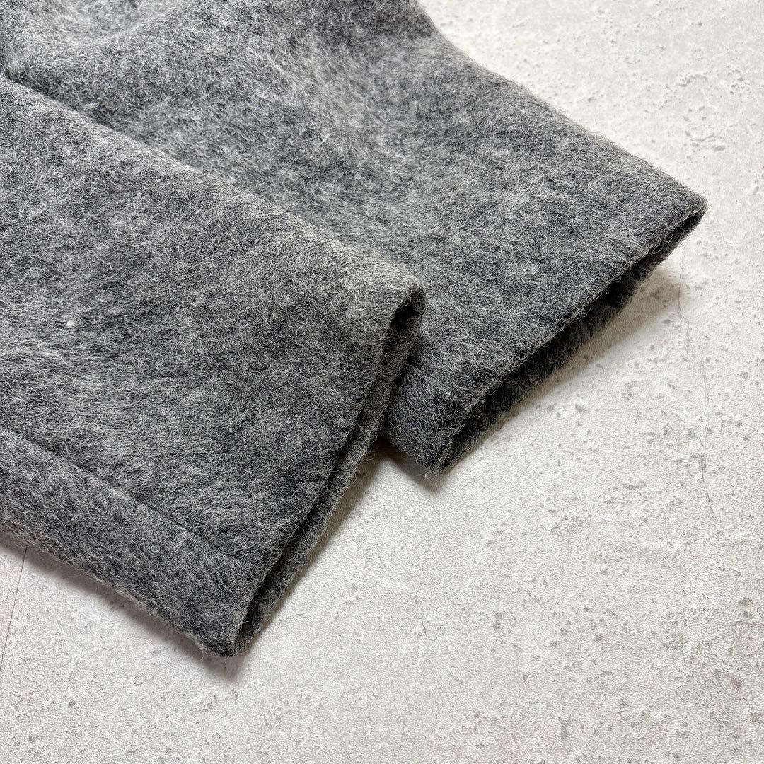 エンフォルド　ダウンライナー付き　ウール　２WAYノーカラーコート　グレー