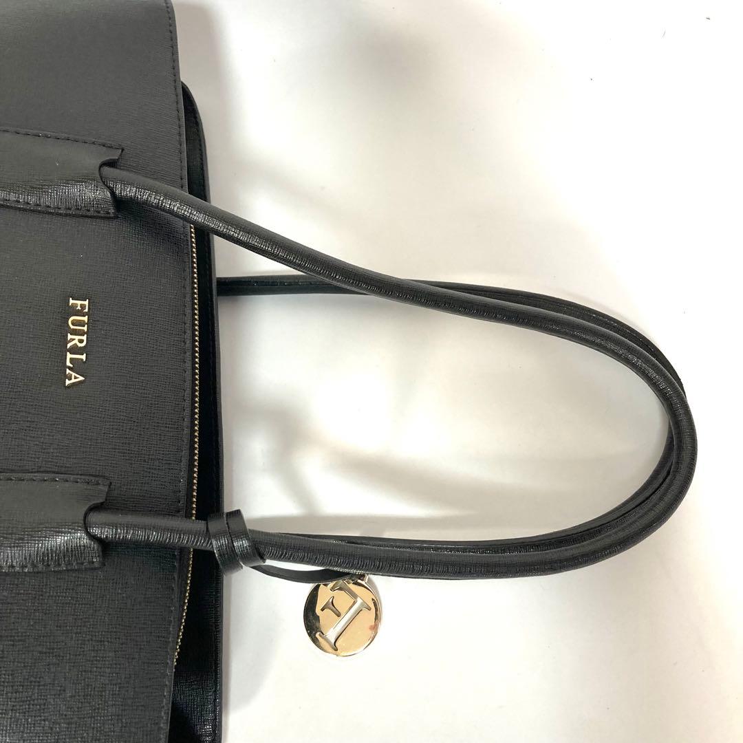 【美品】フルラ テッサ トートバッグ A4 ワンショルダーバッグ ブラック