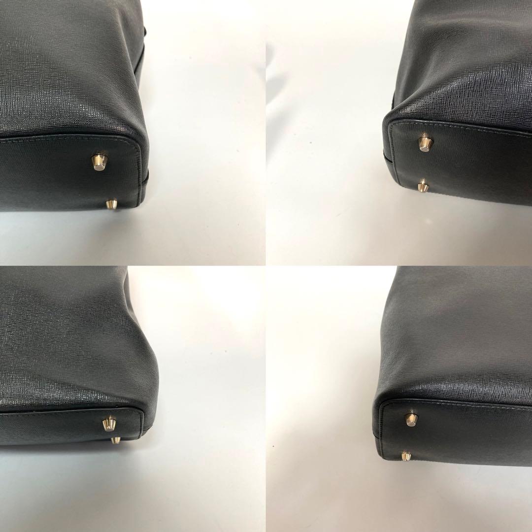 【美品】フルラ テッサ トートバッグ A4 ワンショルダーバッグ ブラック