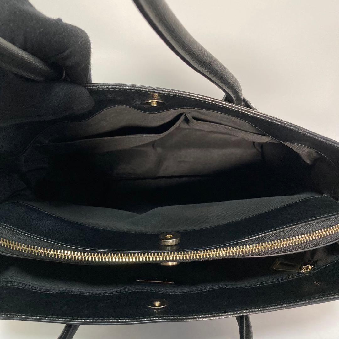 【美品】フルラ テッサ トートバッグ A4 ワンショルダーバッグ ブラック