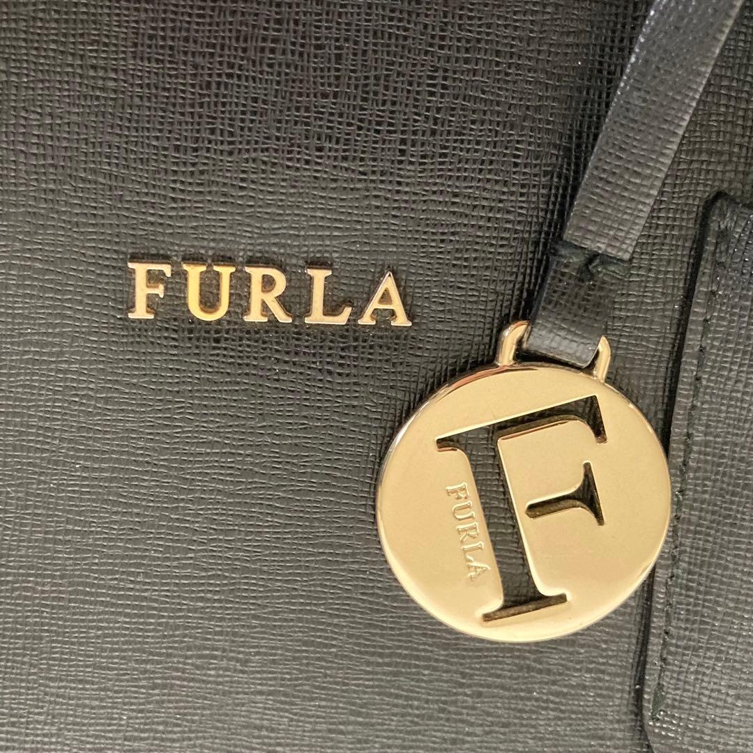 【美品】フルラ テッサ トートバッグ A4 ワンショルダーバッグ ブラック