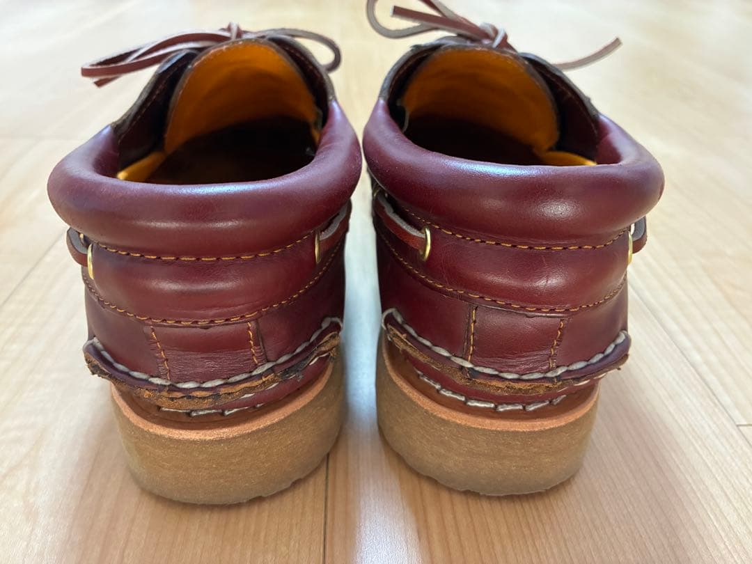 ティンバーランド　3eye 3アイレット　バーガンディ レザー デッキシューズ