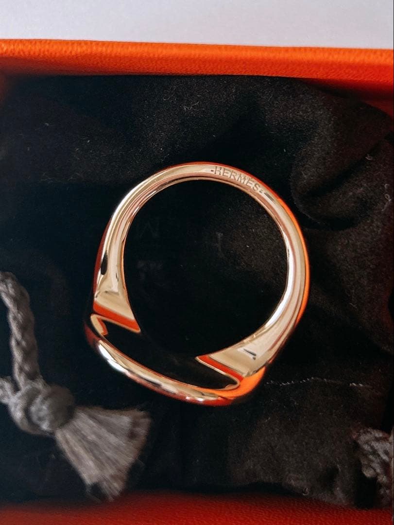 エルメス スカーフリング　リフト　パーマブラス　ゴールド