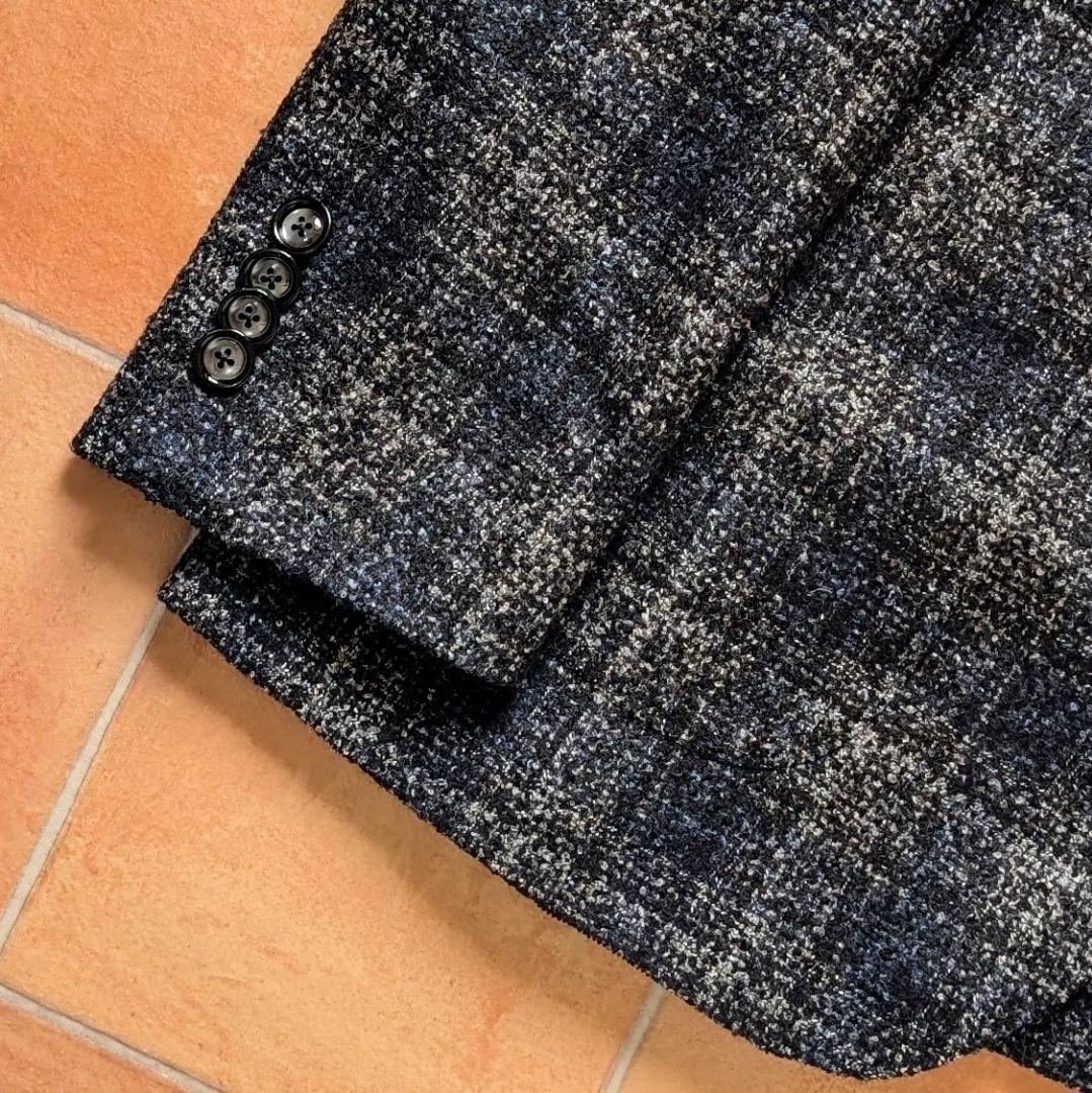 【近年モデル】TAGLIATORE ジャケット グレー ネイビー チェック 50