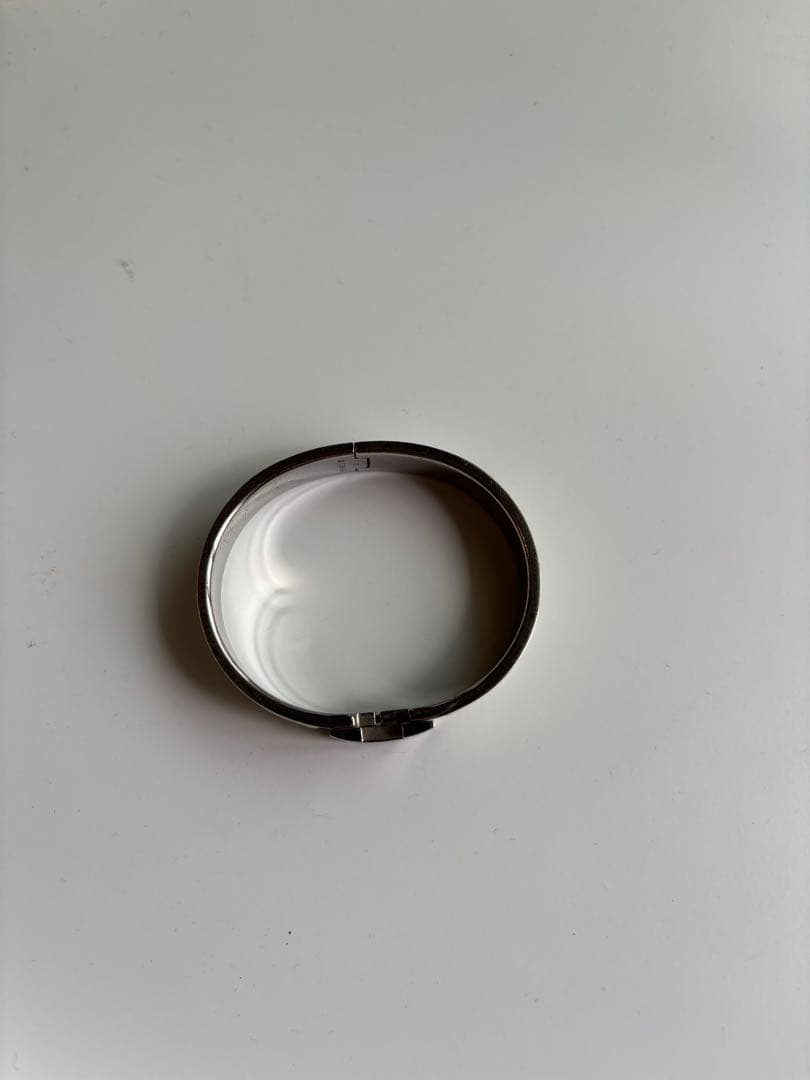 【HERMES 】エルメス バングル クリッククラックPMシルバー ホワイトPM