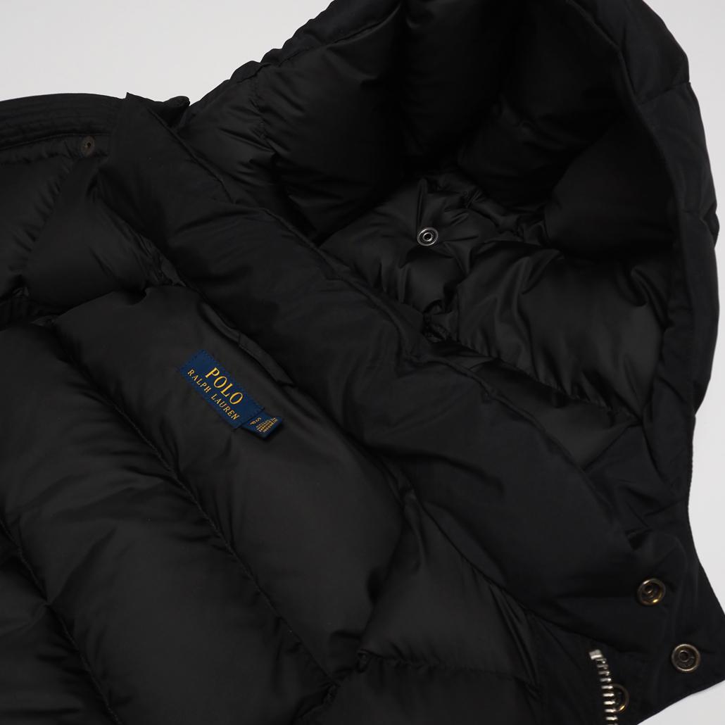 POLO RALPH LAUREN ポニー刺繍 2WAY肉厚ダウンベスト 黒S