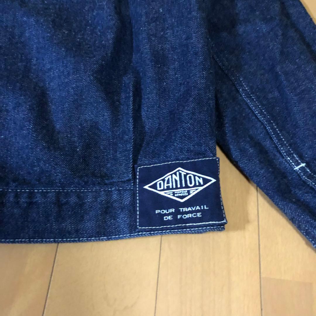 【DANTON】デニムノーカラージャケット
