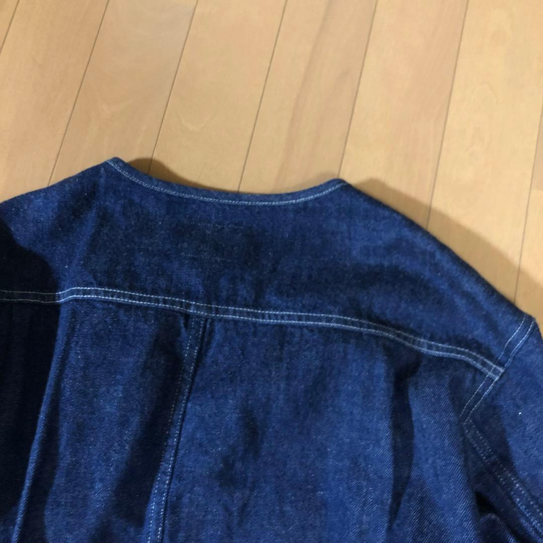 【DANTON】デニムノーカラージャケット