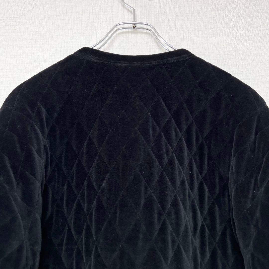 金ボタン✨ CELNE セリーヌ キルティング ノーカラーショートジャケット 黒