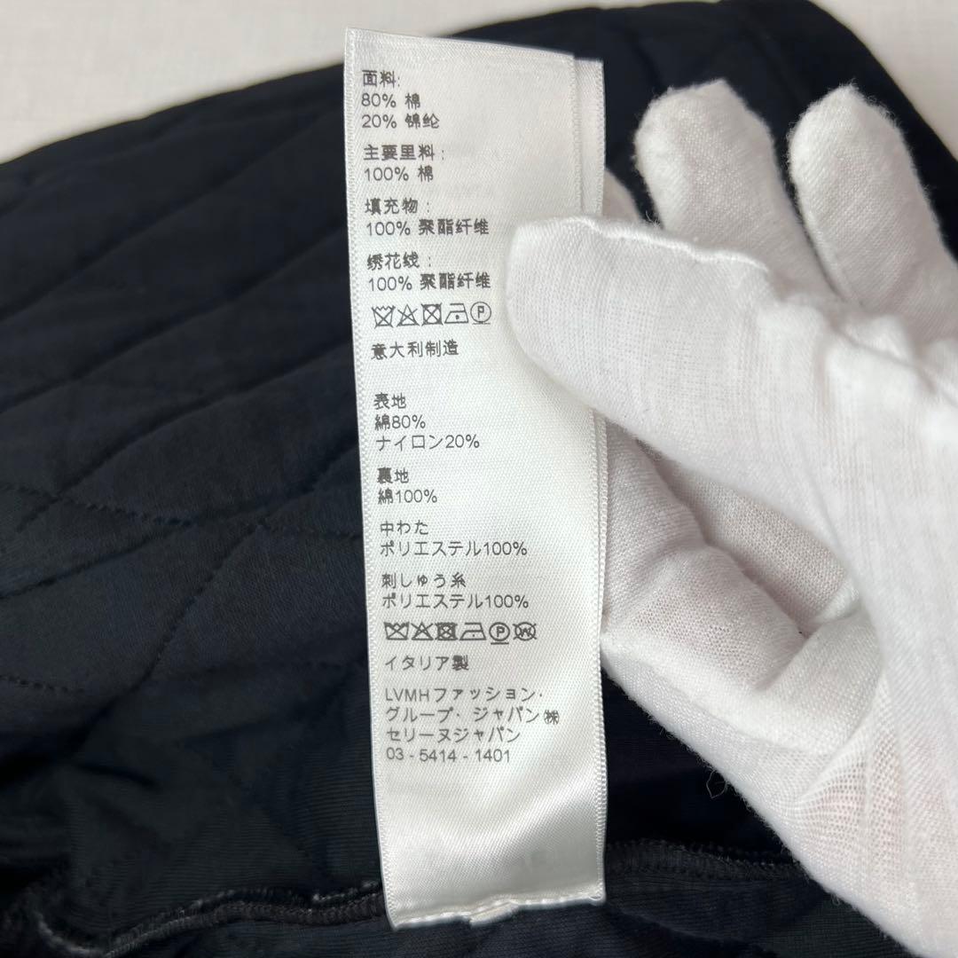 金ボタン✨ CELNE セリーヌ キルティング ノーカラーショートジャケット 黒