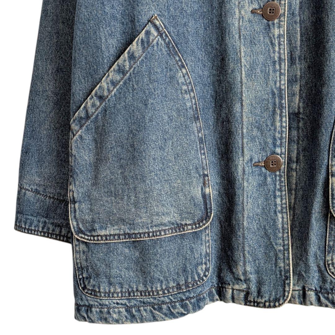 ^_^さま 00s L.L.BEAN デニム地 ハンティングジャケット 中綿付き