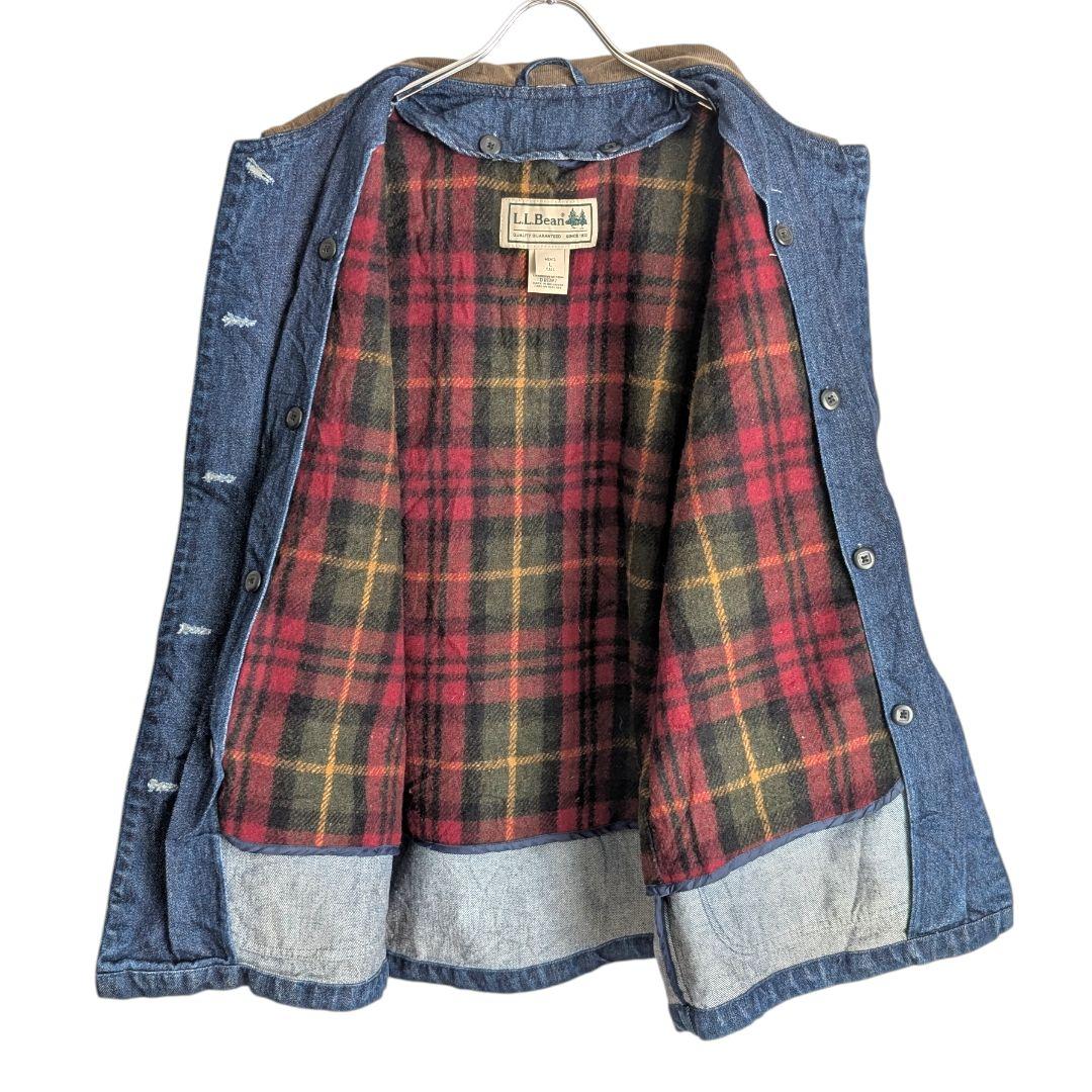 ^_^さま 00s L.L.BEAN デニム地 ハンティングジャケット 中綿付き